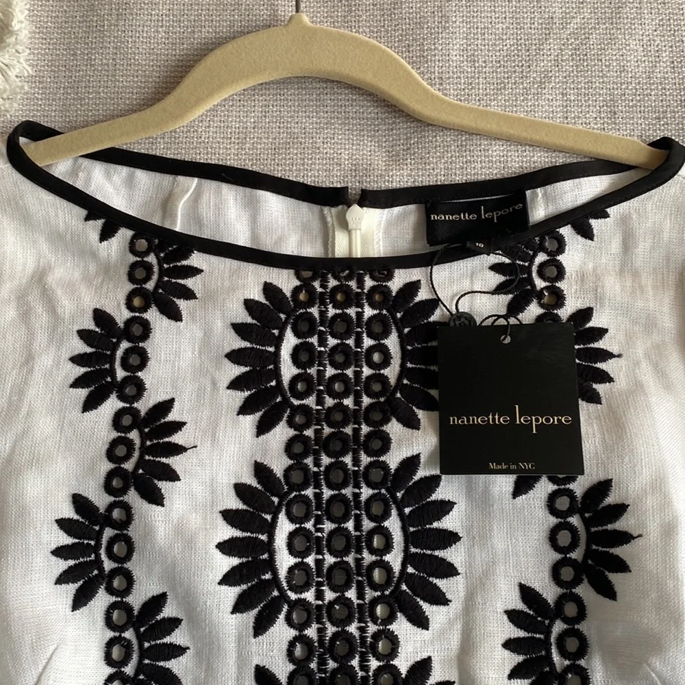 Nanette Lenore linen dress. Size 10. Never worn with tags. - Picture 2 of 3